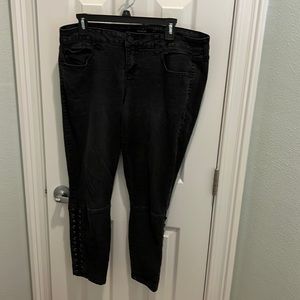 EUC Torrid Black Jeans Corset Leg 14T